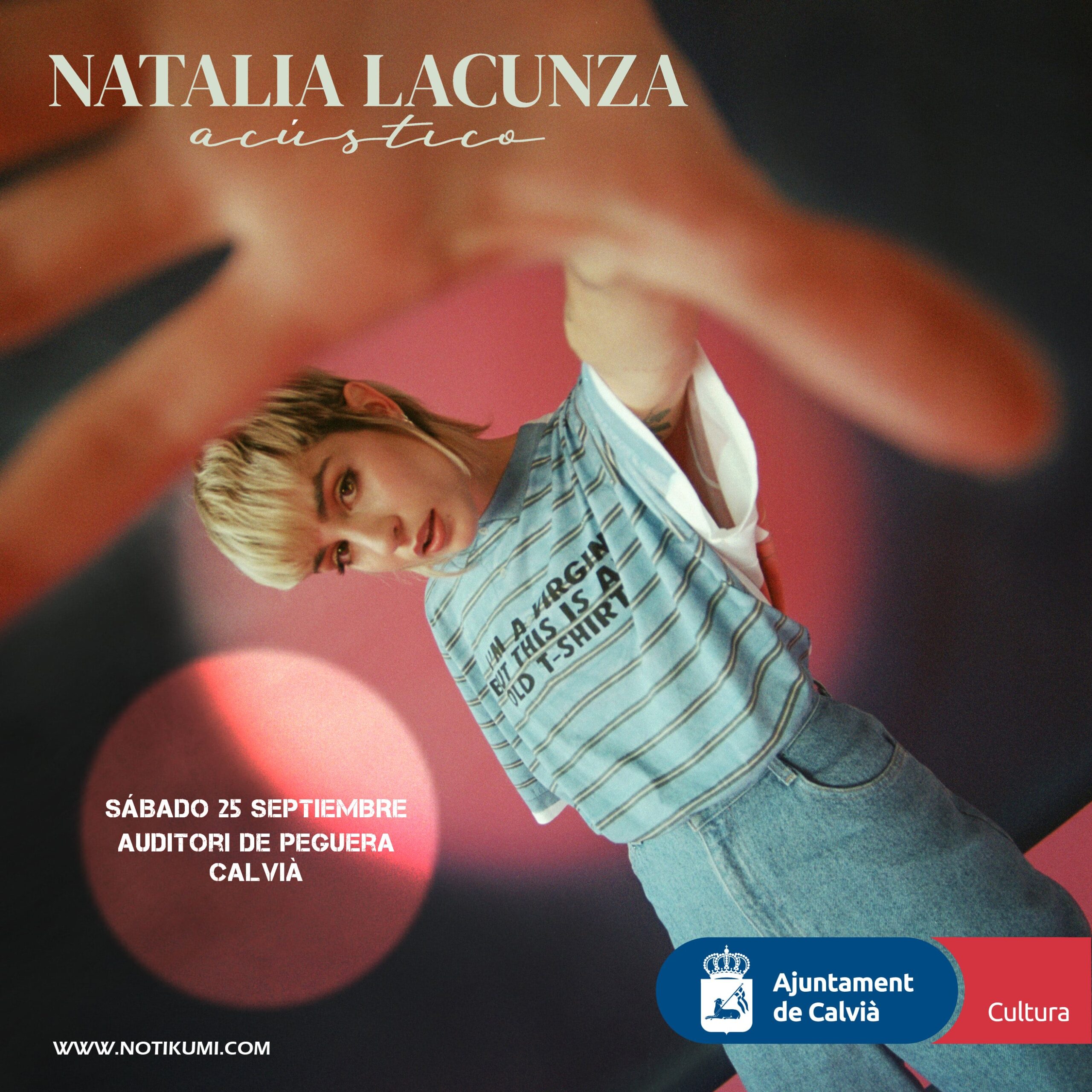 Natalia Lacunza will bring her acoustic set to Peguera in January